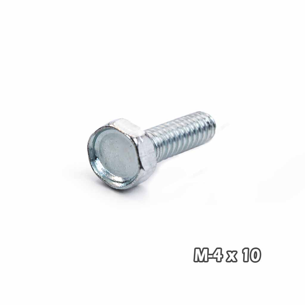 Torn c/hexag Zinc M4 x 10