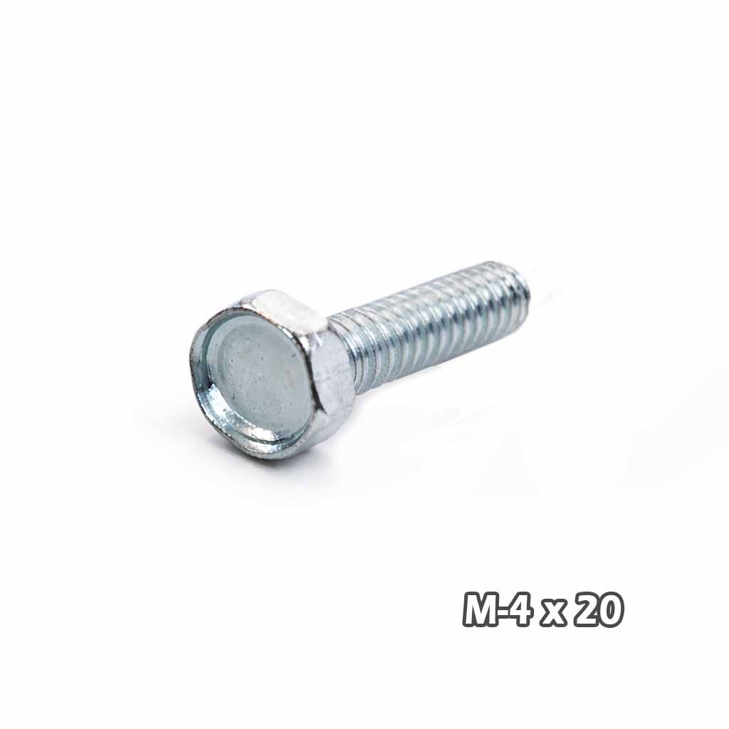 Torn c/hexag Zinc M4 x 20