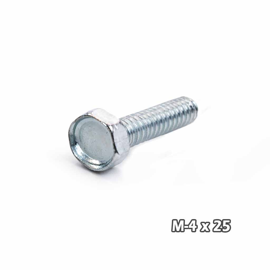 Torn c/hexag Zinc M4 x 25