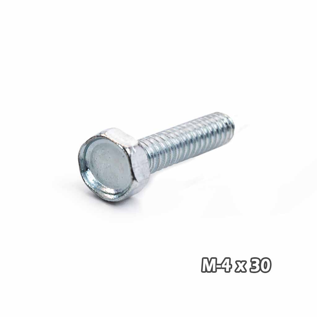 Torn c/hexag Zinc M4 x 30