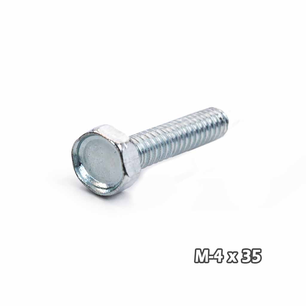 Torn c/hexag Zinc M4 x 35